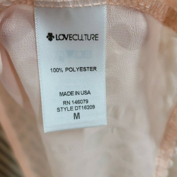 New Love Culture Size Medium Top Flowy Lightweight Mesh pink Peekaboo back - Picture 9 of 9